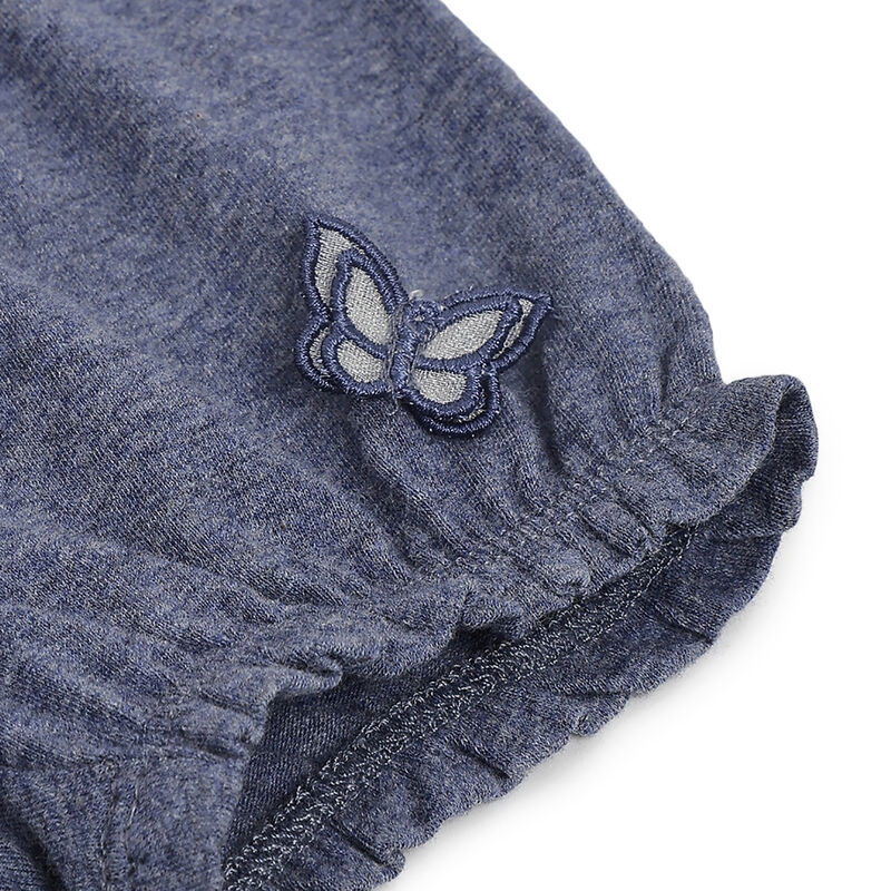 Girls Dark Light Blue T-shirt with Short Pants image number 6